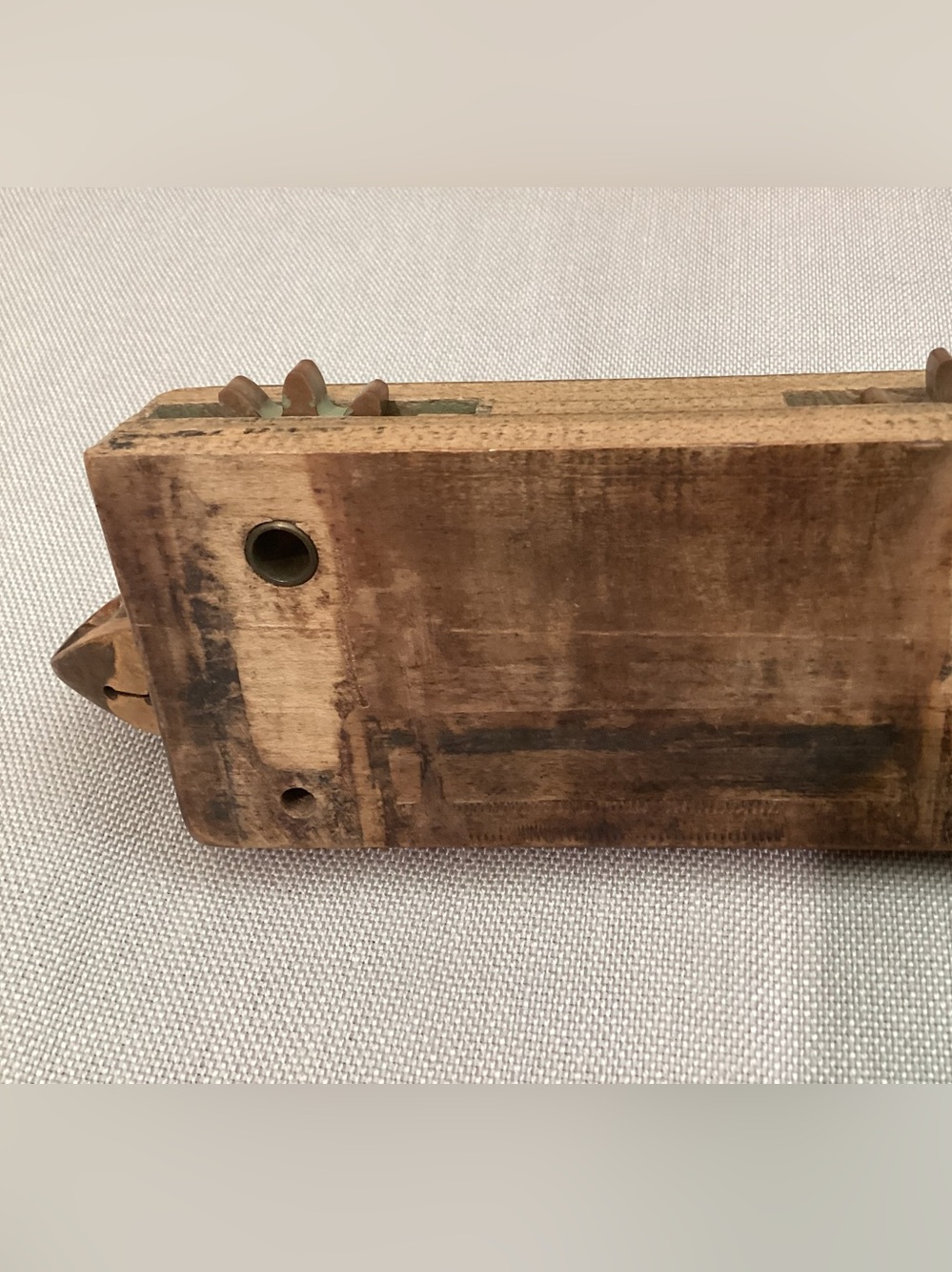 Antique Wooden Loom Ribbon Shuttle for Weaving. Robert G. Pratt 17 - Picture 4 of 6